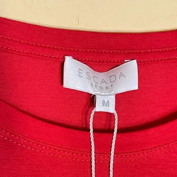 ESCADA Red Tee with Gold Lettering - Picture 3 of 7
